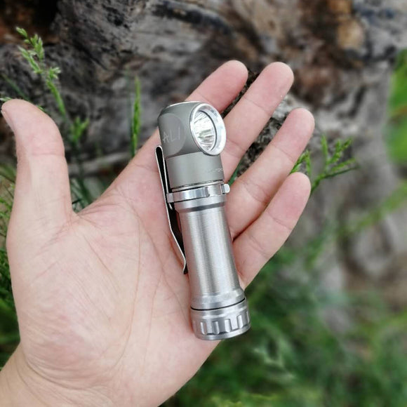 Amutorch AL1 XPL HD 1100LM Stepless Dimming Memory Function L-shape Corner Light Flashlight Aluminum Alloy Titanium alloy