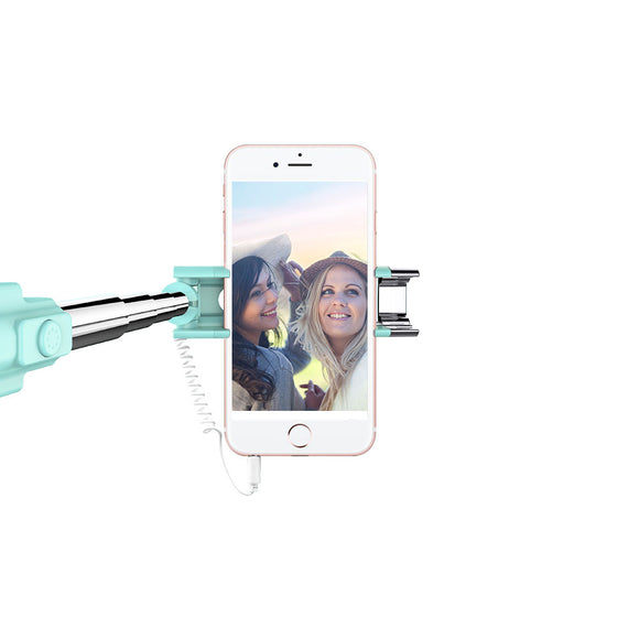 Extendable Mini All in One Wire-controlled Mini Wire Selfie Stick for Mobile Phone
