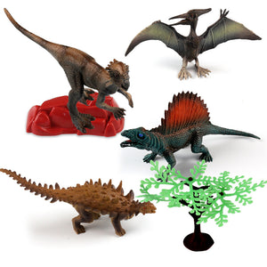 MoFun 4PCS Dinosaur Model Toy Jurassic 7 Diecast Model Doll Gift Decor Action Figure"
