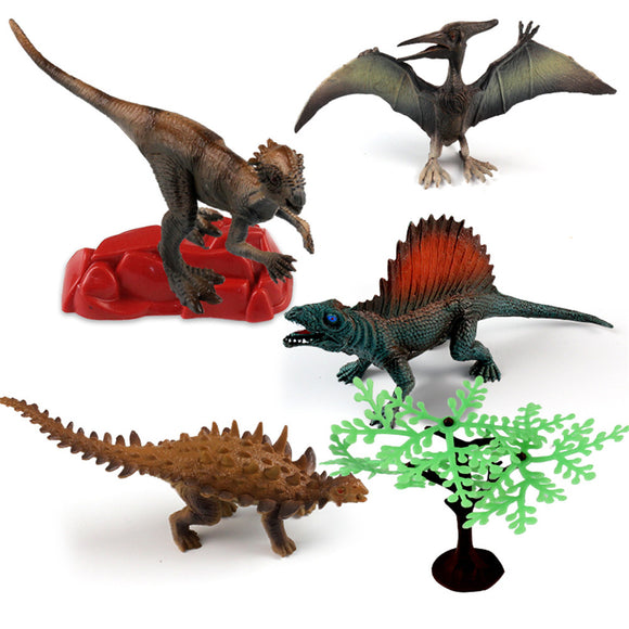 MoFun 4PCS Dinosaur Model Toy Jurassic 7 Diecast Model Doll Gift Decor Action Figure