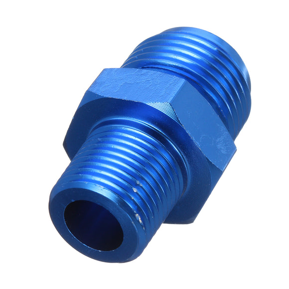 AN10 To 3/8inch NPT Aluminum Fuel Oil Straight Fitting Adapter Adaptor Blue