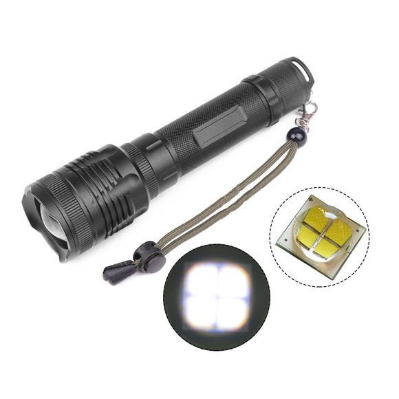 MECO 1235 XHP70 3 Modes Rotary Zoom Waterproof Brightness LED Flashlight 18650/26650