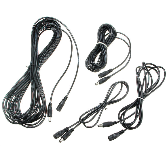 1/2/5/10M 5.5x2.1mm CCTV Female to Male DC Power Extension Cable Cord Adapter