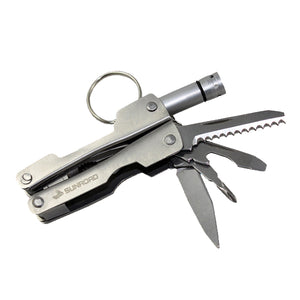 SUNROAD 10 in 1 Aluminum 101mm Fishing Pliers Multifunction LED Lights Knife Fishing Line