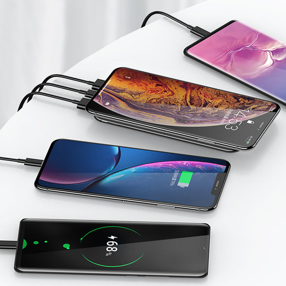 USAMS 10000mAh Fast Charging Back Clip Wireless Charger For iPhone X XS HUAWEI P30 Oneplus 7 XIAOMI MI9 S10 S10+