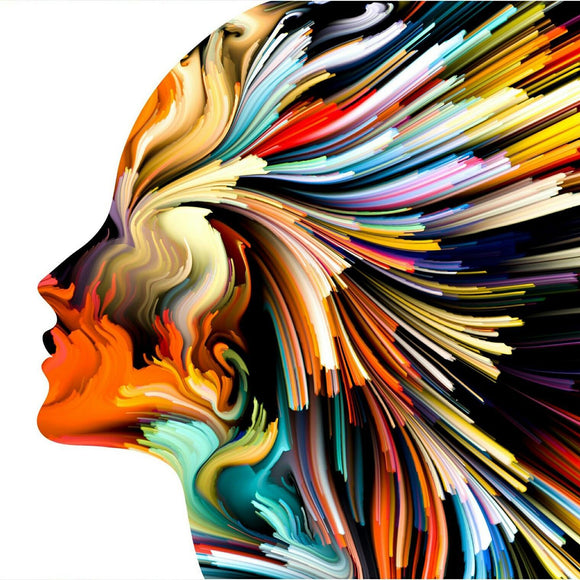 Canvas Girl Face Paintings Wall Art Pictures HD Prints Watercolor Abstract Posters