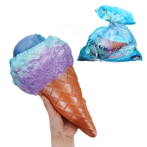 Giant Ice Cream Cone Squishy 30*16CM Huge Fruit Slow Rising With Packaging Jumbo Soft Toy