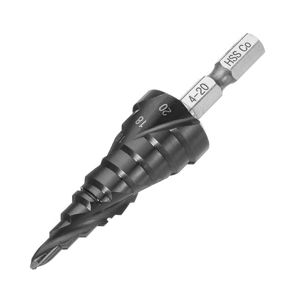 Drillpro HRC89 AlTiN Coating Step Drill Bit 4-20mm HSS M35 Cobalt Step Cone Drill Bit Hole Cutter