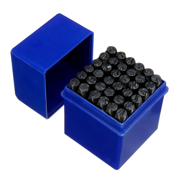 36pcs 6mm Carbon Steel Stamp Punches Alphabet Letter Number Set Craft Marking Tool