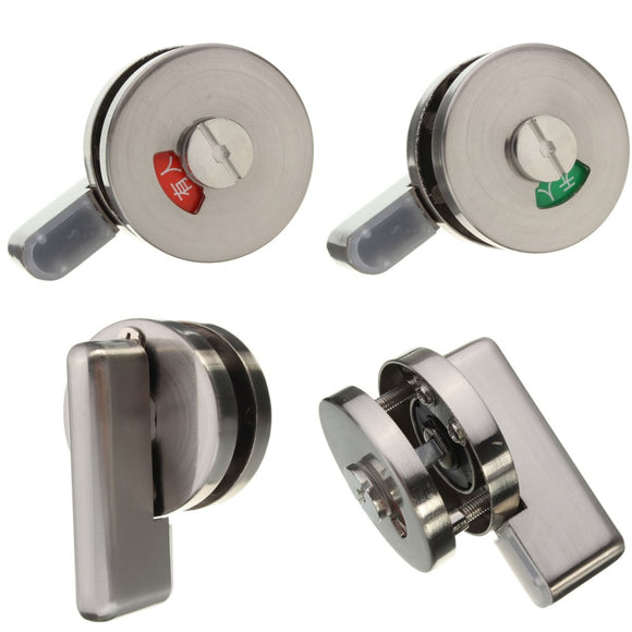 Stainless Steel Bathroom Toilet Door Indicator Turn Release Lock Latch Bolt