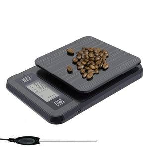 USB Charging Intelligent Precision with Timing Function Probe Digital Scale Kitchen Scale 2KG/0.1G Coffee Scale