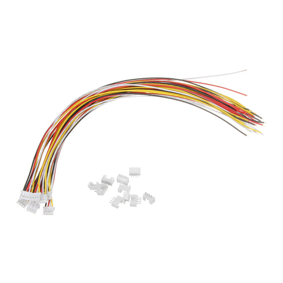 Excellway 10 Sets Mini JST 2.0mm PH 4Pin 26AWG Male Female Connector Plug Wire Cables 300mm