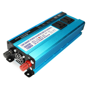 2200W Peak Solar Power Inverter Dual LED Screens 12V/24V DC to 220V AC Modified Sine Wave Converter