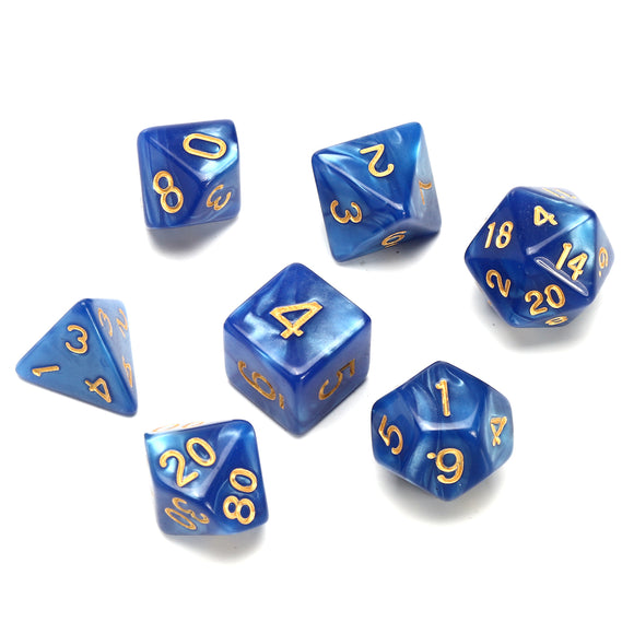 Polyhedral Dice Role Playing Games Dice RPG 7 Dice Set With Bag