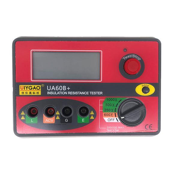 UYIGAO UA60B+ Ground Resistance Tester Megohmmeter Digital Insulation 1000V 2000M Resistance Tester