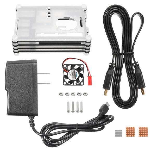 Acrylic Case+Cooling Fan+Copper Radiator+Aluminum Radiator+HD Cable+US Plug Adapter Starter Kit