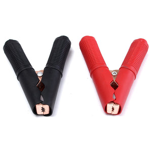 2Pcs 100A Crocodile Alligator Test Lead Clips Positive Negative Clamps 100mm