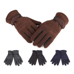 Aotu Outdoor Hiking Gloves Three Layer Thickening Windproof Soft Winter Warm Unisex Wrist Mitten