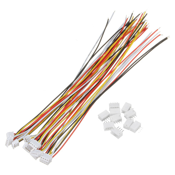 Excellway 10 Sets Mini Micro JST 1.5mm ZH 4-Pin Connector Plug With Wires Cables 150mm