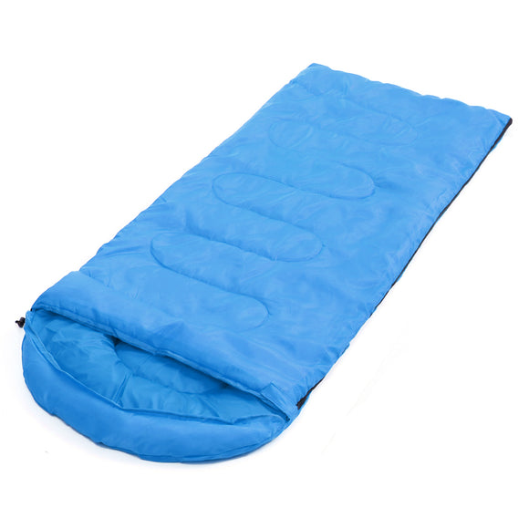 Outdoor Camping Single Sleeping Bag Waterproof Envelope Hooded Sleeping Pad Autumn Winter