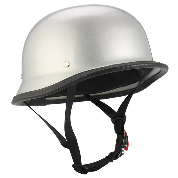 Motorcycle German Style Chrome Half Helmet for Harley
