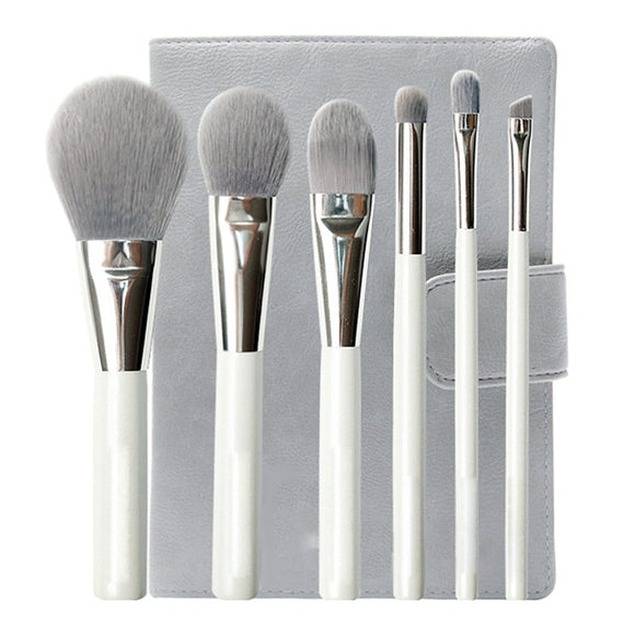 6Pcs/1Set Makeup Gray Brushes