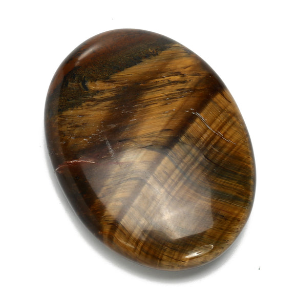 Tiger's Eye Carved Palm Worry Stone Gua Sha Healing Crystal Chakra Reiki Balancing for Pressure Relief Manual Massager