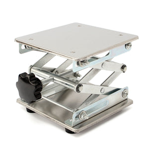 5.9 x 5.9 Stainless Steel Lifting Platform Lab Stand Lift Riser Lifter Scissor Rack 150x150x250mm"