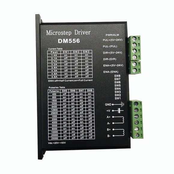 Machifit DM556 Stepper Motor Driver Controller for 42 57 Series 2-phase Digital Stepper Motor Driver