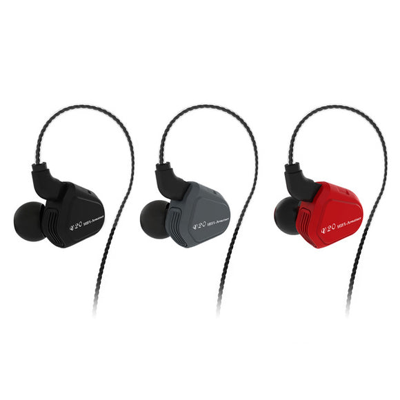 TRN V20 In-ear DD+BA Hybrid HIFI 2Pin Earphone with Microphone Line Control