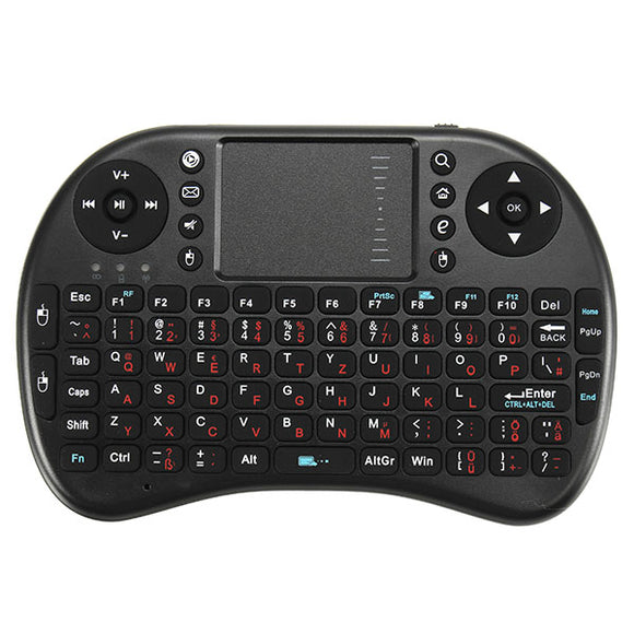 Ipazzport I8 2.4G Wireless German Version Rechargeable Mini Keyboard Touchpad Air Mouse