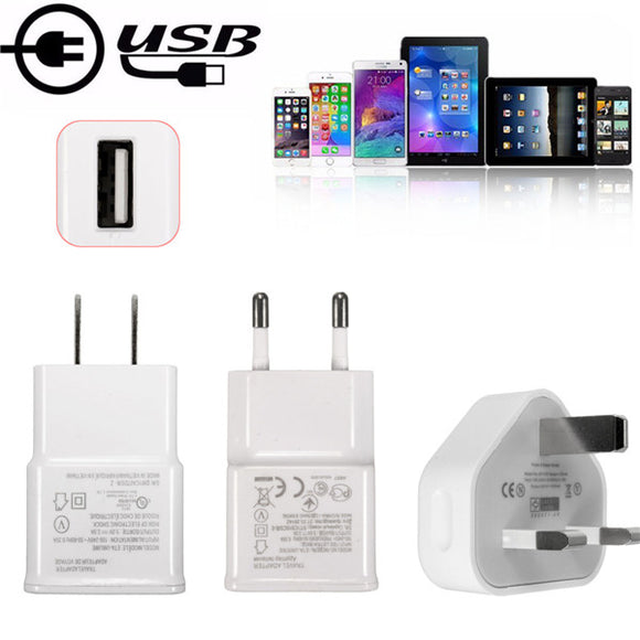 5V 1A EU US UK Plug USB Travel Wall Charger Power Charging Adapter For iPhone Samsung Xiaomi LG