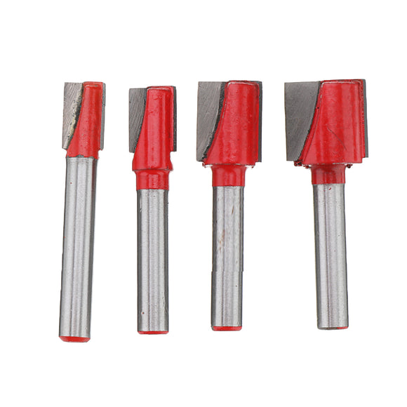 4pcs 1/4 Inch Shank Router Bit 5/16 3/8 1/2 5/8 Inch Bottom Cleaning Woodworking Cutter