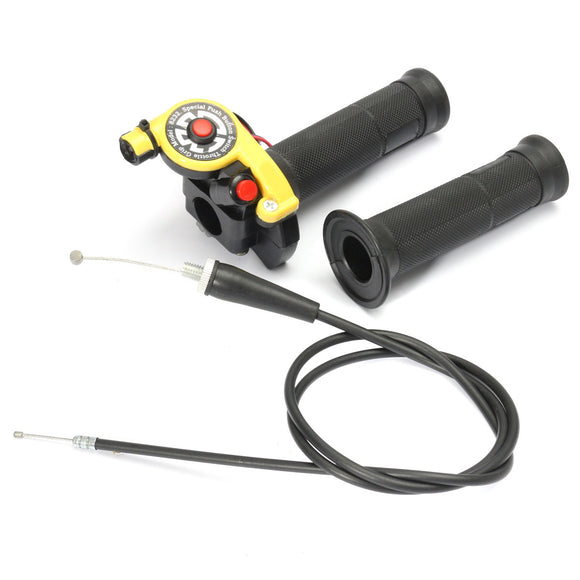 22mm 7/8 Inch Twist Throttle Grip Handlebar With Cable 125cc 140cc 150cc Pit Bike
