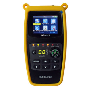 Satlink WS-6923 DVB-S FTA C&KU Band Digital Satellite Finder Meter WS6923 with 2.1 Inch LCD Display