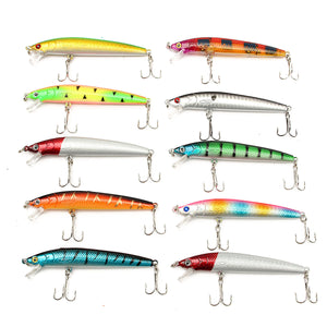 ZANLURE 20pcs Fishing Lures Assorted Colors Crankbaits Hooks Minnow Spinner Baits Tackle