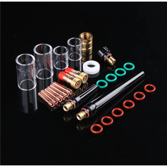 27pcs TIG Welding Torch Nozzle Cup Tungsten Gas Lens Kit For TIG WP-17/18/26