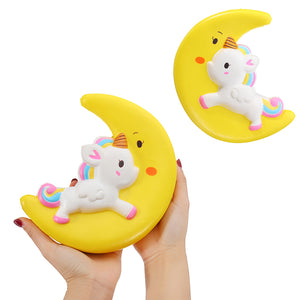 Cartoon Unicorn Moon Pegasus Squishy jumbo kawaii Squeeze Toy 11cm Sweet Slow Rising For Girls