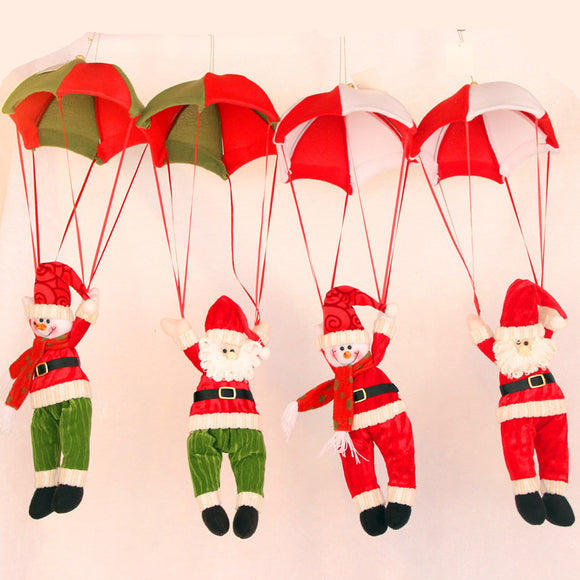 Christmas Home Ceiling Decorations Parachute Santa Claus Smowman New Year Hanging Pendant Christmas