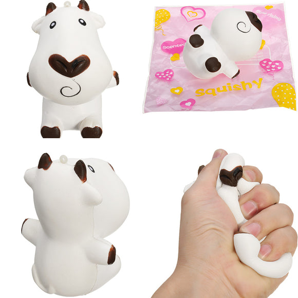11CM Cartoon Milk Cow Squishy Slow Rising Phone Straps Pendant Funny Toy Gift Original Packaging