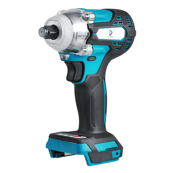 Brushless Cordless Electric Impact Wrench 1/2'' Socket Wrench Power Tool for Makita 18V Battery