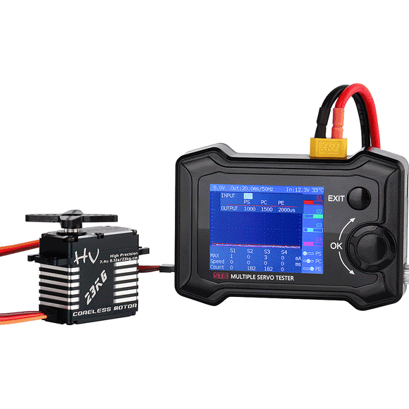 ToolkitRC ST8 8CH 100W 2A 7-28V LCD Servo Special Tester PWM/PPM/SBUS Signal Speed Liner Step Servo Analyzer With 4-Ways Independent Program Signal