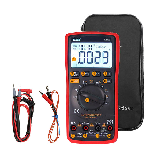 Digital Multimeter LED LCD Screen Intelligent 20000 Counts Tool Set