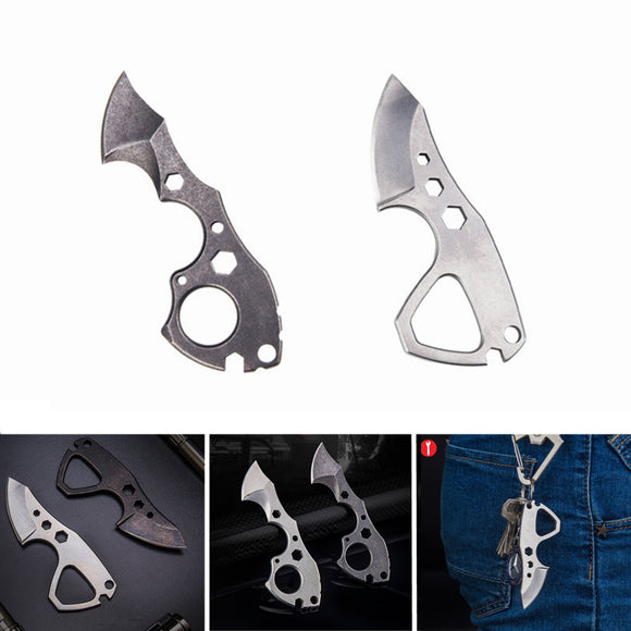 IPRee Outdoor Pocket Knife Survival Rescue Key Chain Portable Mini Camping Blade Tactical Tool
