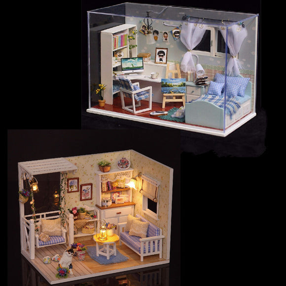 DIY Dollhouse Kit Heart Of Ocean And Kitten Diary Gift Decor Collection T-005 H-013