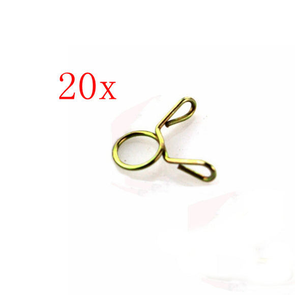 20pcs 7-9mm Fuel Line Hose Tubing Spring Clip Clamp Motorcycle Boat ATVs Scooter