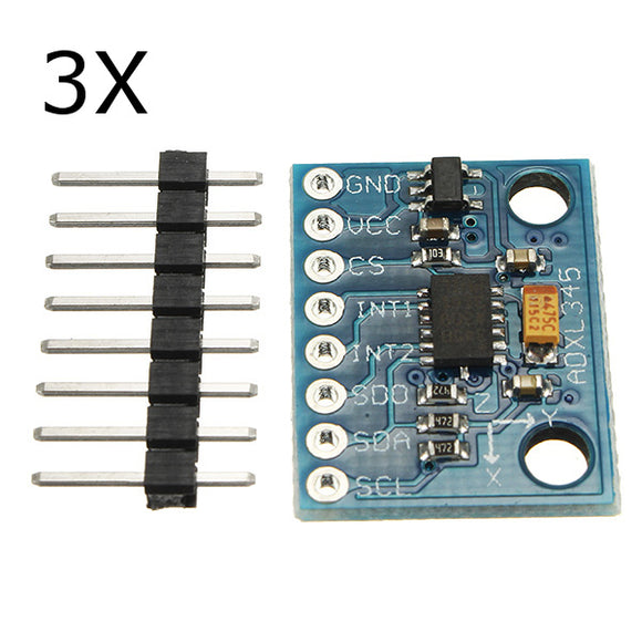 3Pcs GY-291 ADXL345 3-Axis Tilt Digital Gravity Acceleration Sensor Module For Arduino