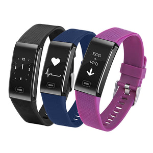 XANES CK18 0.96 OLED Color Touch Screen Waterproof Smart Bracelet Heart Rate Fitness Smart Watch"