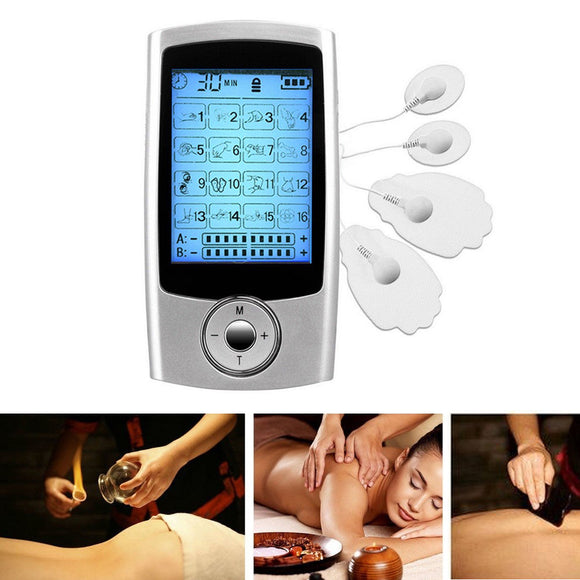 Digital Electric TENS Pulse Massager Body Relax Muscle Stimulator EMS Massage Pad
