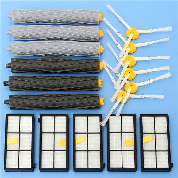 17pcs Filters and Brushes Vacuum Cleaner Accessories Parts for iRobot Roomba  800 900 Series
